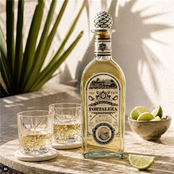 Tequila Fortaleza Añejo 70Cl.-detalle