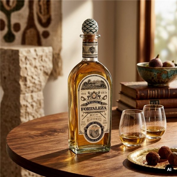 Tequila Fortaleza Añejo 70Cl.-lateral