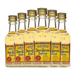 Tequila José Cuervo Especial Reposado Botellín Miniatura 5 cl PET (Caja de 6 unidades)