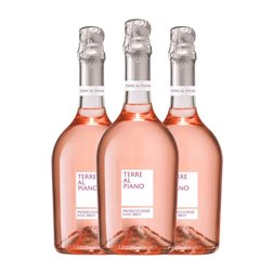 Terre al Piano Brut Prosecco Rosé — Rosado 75 cl Espumoso Rosado (Caja de 3 unidades)