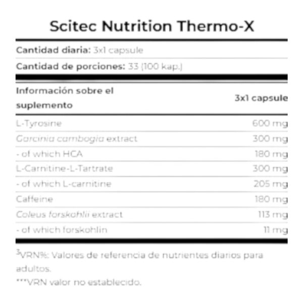 Thermo X 120 Caps-detalle