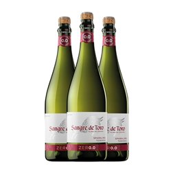 Torres Sangre de Toro Sparkling — Espumoso 75 cl 0.0 Cero Sin Alcohol Espumoso Blanco (Caja de 3 unidades)