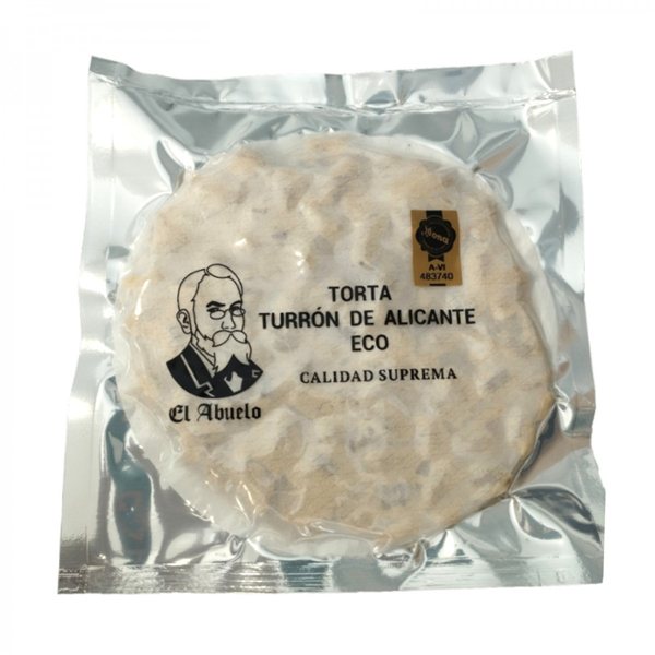 Bio-Turrón-Kuchen aus Alicante 200g El Abuelo-lateral