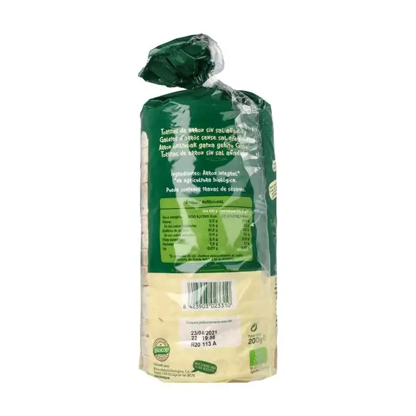 GALETTES DE RIZ BIO SANS SEL 200 GR-detalle