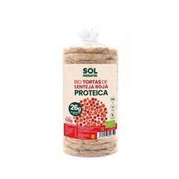 Gâteaux de Lentilles Rouges Biologiques Protéinés Sans Gluten 120g Sol Natural