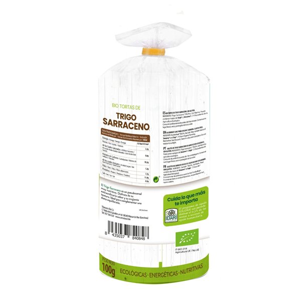 Tortas de trigo sarraceno s/gluten bio 100g Sol Natural-izquierda