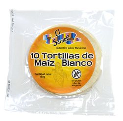 Tortilla de maiz blanco 12cm El Sarape 200gr