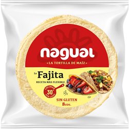 Tortilla de maïs spéciale Fajita s/g 8 unités 200g Nagual