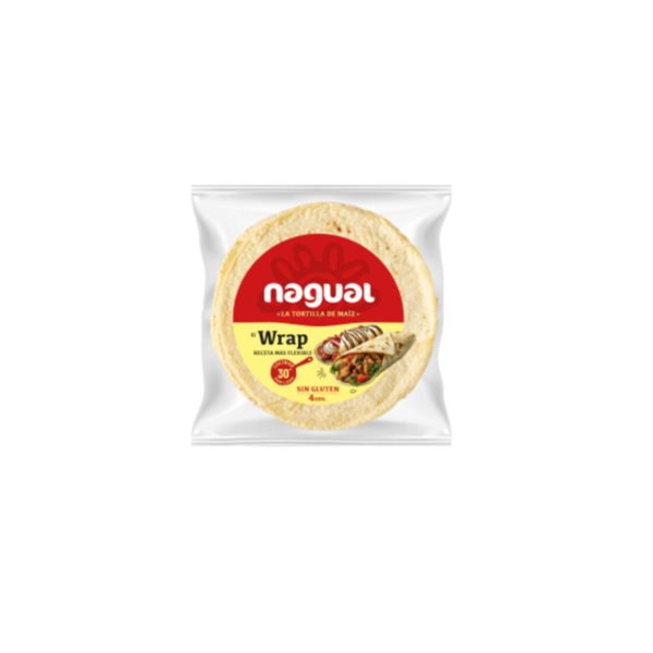 Wrap de tortilla de maïs GRANDE 20cm S/G 160g Nagual-detalle
