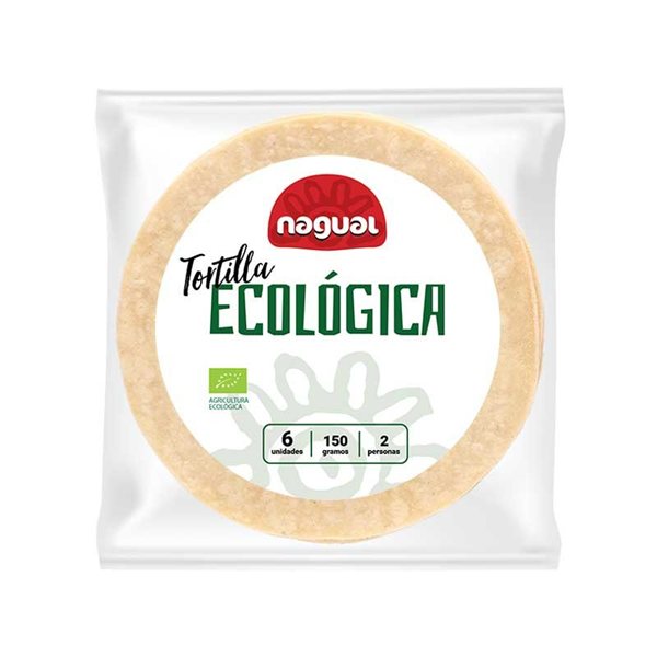 Special Corn Tortilla Fajita s/g 6 units Bio 150g Nagual-lateral
