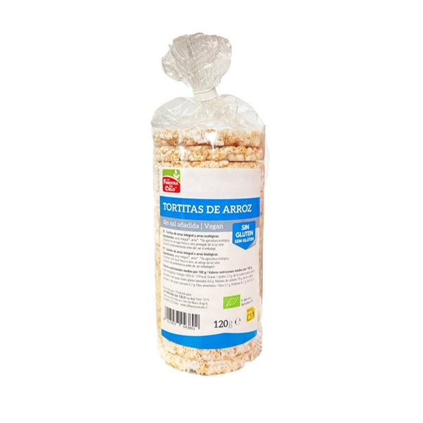 Gluten-free organic whole grain rice cakes 120g La Finestra-detalle