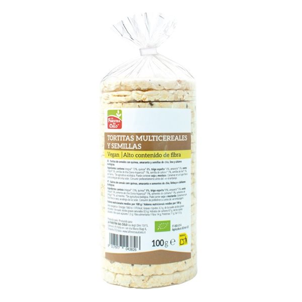 Tortitas Multicereal y semillas sin gluten bio 100g La Finestra-detalle