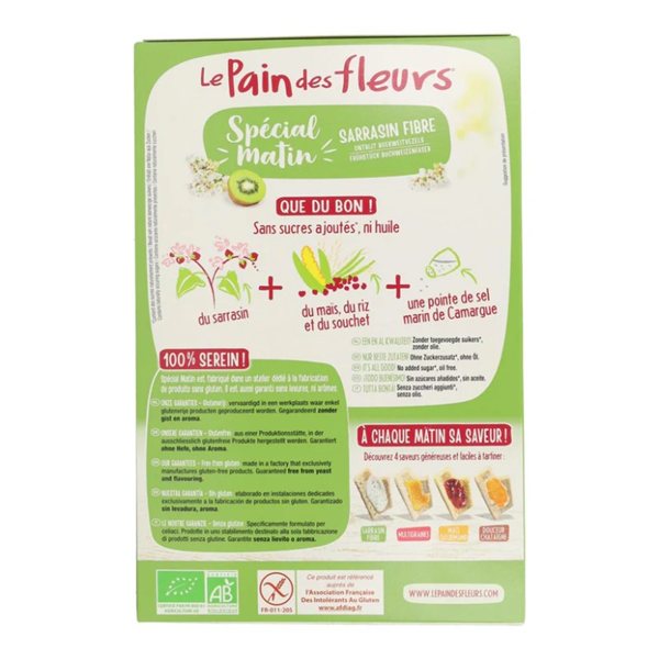 Buckwheat Toast Fiber Special Morning 230g Le Pain des Fleurs-trasera