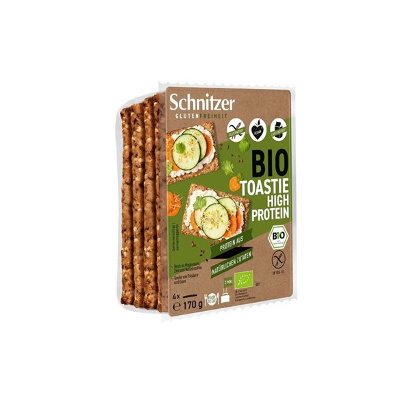 Glutenfreie Bio High Protein Toasts 170g Schnitzer-detalle