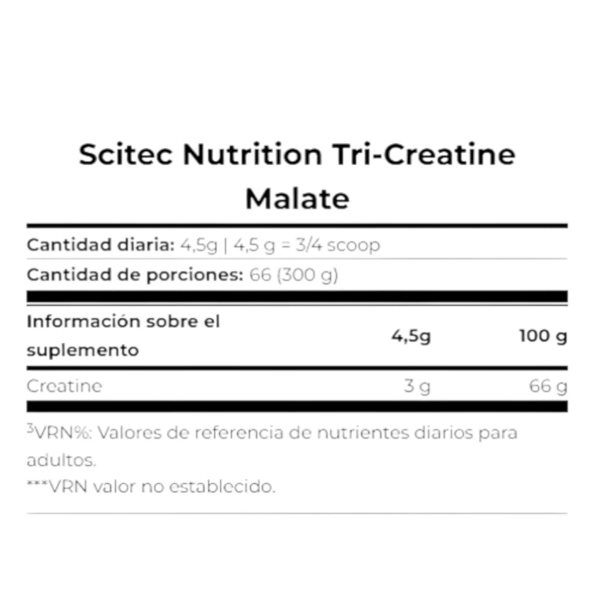Tri - Creatine Malate Drink Powder 300 Gr-detalle
