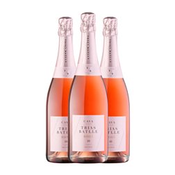 Trias Batlle Brut Cava Rosé — Rosado 75 cl Espumoso Rosado (Caja de 3 unidades)