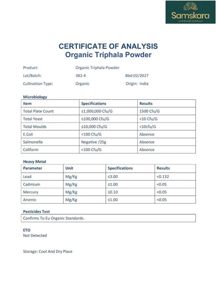 Triphala en Polvo BIO - 250g-detalle