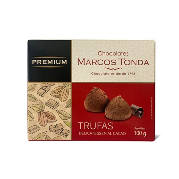 Cocoa truffles 'Marcos Tonda'-lateral