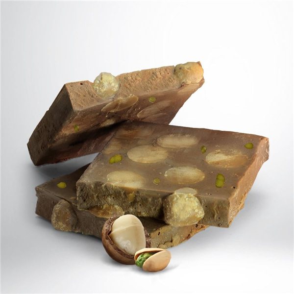 Cappuccino Chocolate Nougat with Macadamia Nut and Pistachio, Rafa Gorrotxategi-izquierda