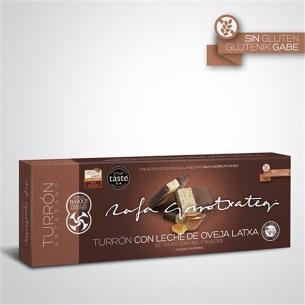 Turrón con leche de oveja latxa, trufa, miel y nueces, Rafa Gorrotxategi-lateral