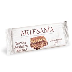 Turrón de Chocolate con Almendras 200 gr Artesania