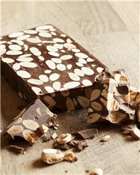 Milk Chocolate and Almond Gourmet Nougat Coloma García 500 g | Handcrafted Jijona Nougat