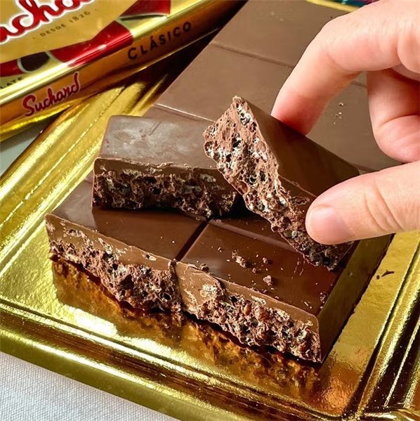 Schokoladenturrón von Suchard-detalle