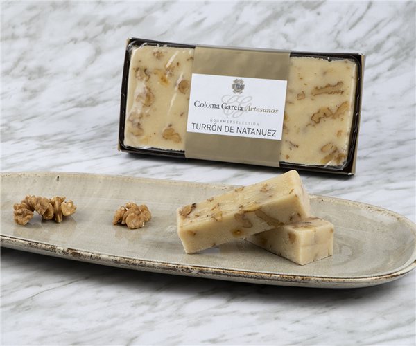 Turrón von Natanuez Gourmet Coloma García 500 g | Sahne und Nüsse-detalle
