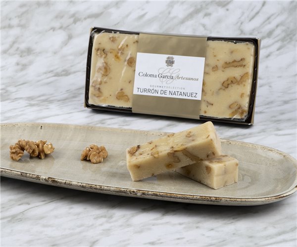 Nougat Sahne Nuss Gourmet Coloma García 500 g | Handgemachter Nougat mit Walnuss und Marcona-Mandel-detalle
