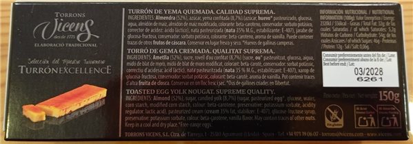 Turrón Yema Quemada Excellence-detalle