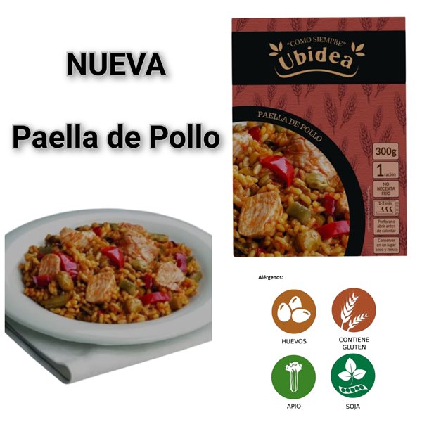 UBIDEA CHICKEN PAELLA 300G-lateral