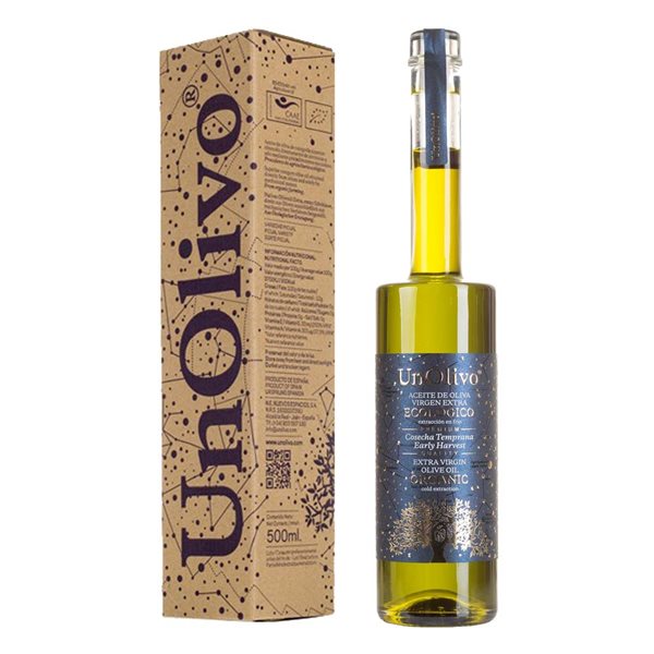 Ein ökologisches früh geerntetes Picual Olivenöl 500 ml.-detalle