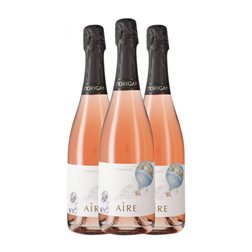 Uvas Felices Aire Brut Nature Cava Rosé — Rosado 75 cl Espumoso Rosado (Caja de 3 unidades)