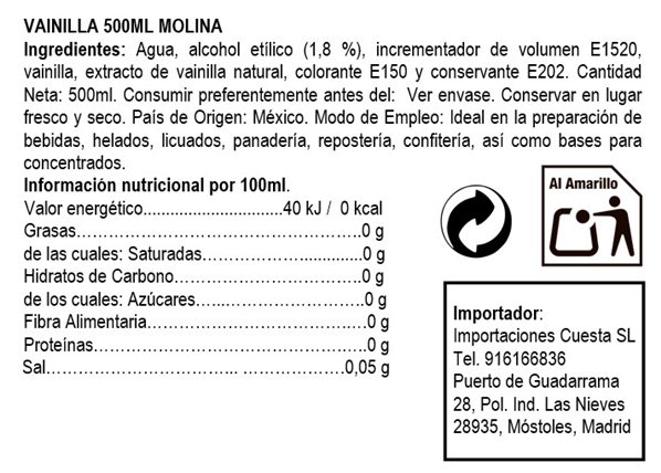 Vainilla Molina original-trasera