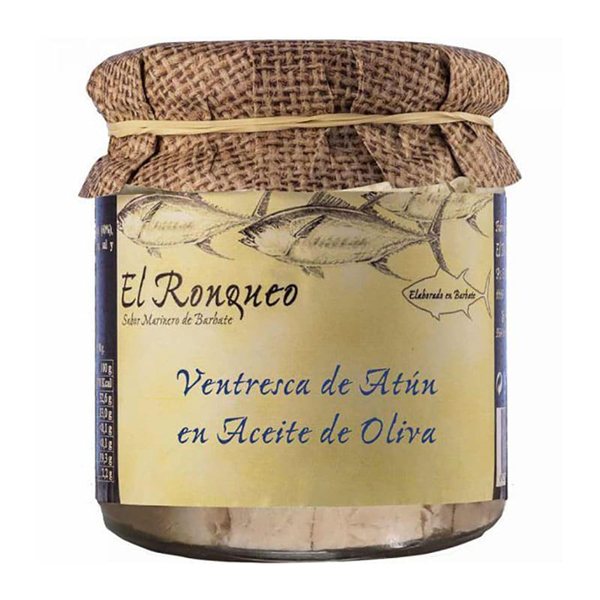 Ventresca de Atún en Aceite de Oliva, El Ronqueo-detalle