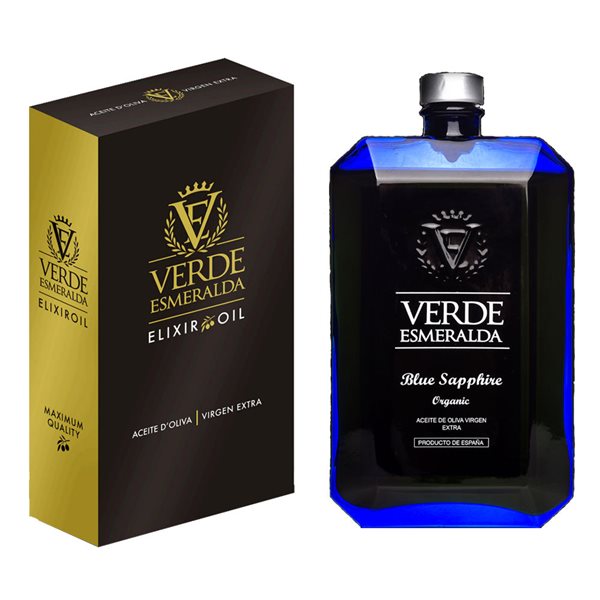 Smaragdgrünes blaues Saphir-Organisches Picual 500 ml-detalle