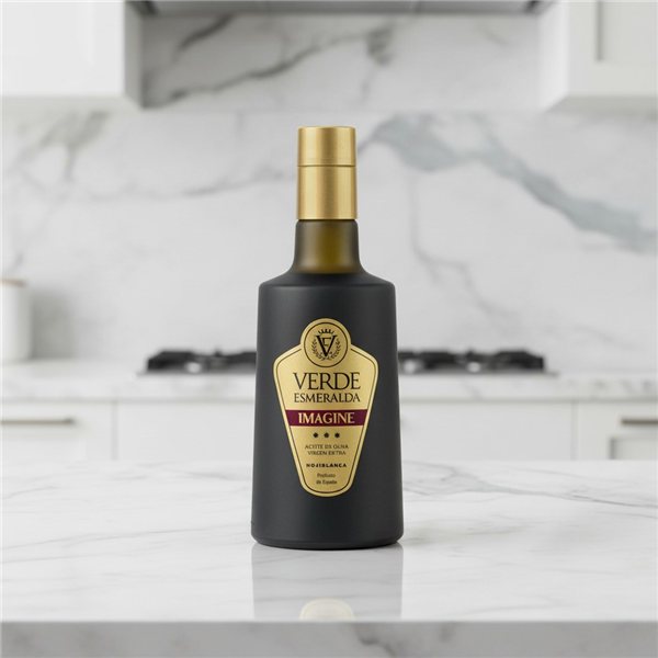 Verde Esmeralda Imagine Hojiblanca Bottle 500 ml-lateral
