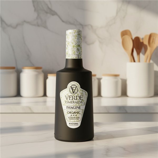 Verde Esmeralda Imagine Organic Picual 500 ml-lateral