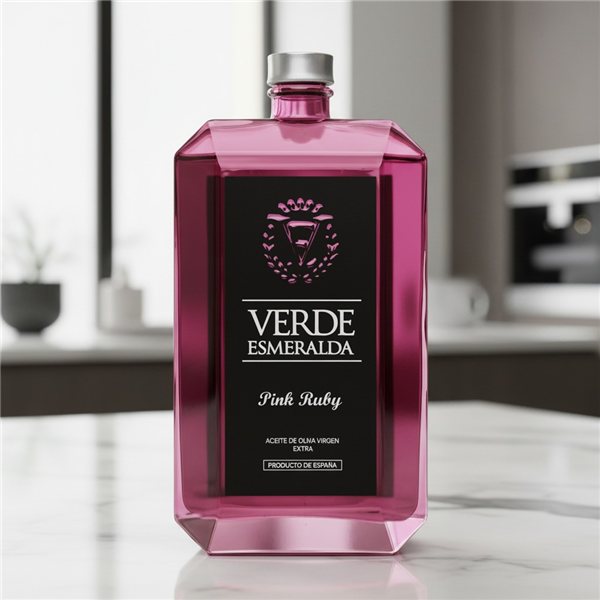 Verde Esmeralda Pink Ruby Hojiblanca Flasche 500 ml-lateral