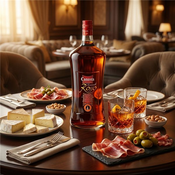 Vermouth Rosso Canasta 1L-detalle