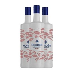 Vermut Atlantic Galician Nordés Rojo Tinto 1 L (Caja de 3 unidades)