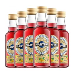 Vermut Martini Vibrante Botellín Miniatura 5 cl Sin Alcohol (Caja de 6 unidades)