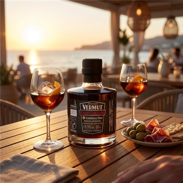 Organic Red Vermouth Ciento Volando 20cl-detalle