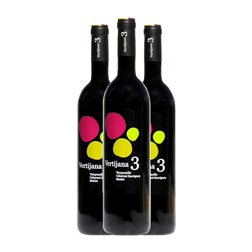 Vertijana. 3 Tres Seco Vino de Calidad de Granada 75 cl Vegano Vino Tinto (Caja de 3 unidades)