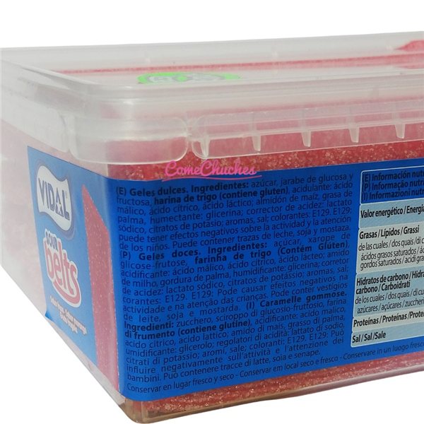 Vidal 200 Units Sour Strawberry Strips-trasera
