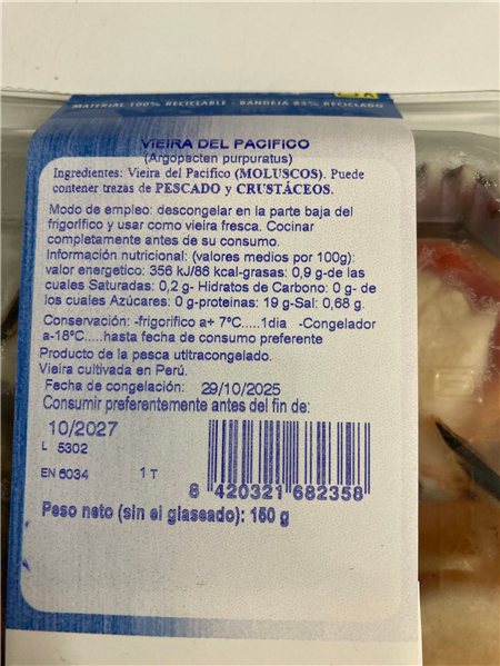 Frozen Pacific Scallops-detalle