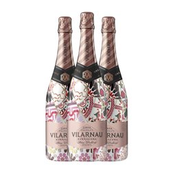 Vilarnau Brut Cava Reserva 75 cl Espumoso Rosado (Caja de 3 unidades)