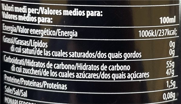 Vinagre balsámico de modena-detalle