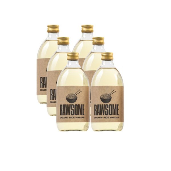 Organic Rice Vinegar 500ml RAWSOME-lateral