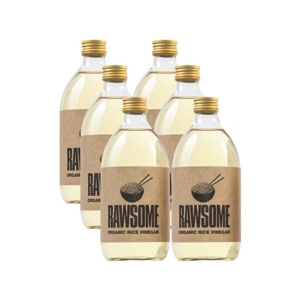 Organic Rice Vinegar 500ml RAWSOME-trasera